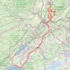 Itinéraire Lausanne - Freiburg D1, distance, dénivelé, altitude, carte, profil, trace GPS