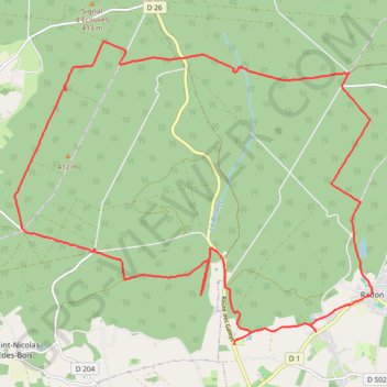 Itinéraire Randonnée à Radon (banlieue d'Alençon), distance, dénivelé, altitude, carte, profil, trace GPS