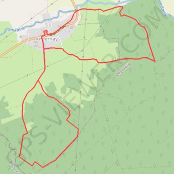 Itinéraire La boucle de Neptune - Andernay, distance, dénivelé, altitude, carte, profil, trace GPS