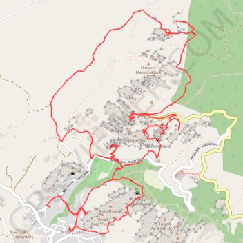 Itinéraire Le tour des météores, distance, dénivelé, altitude, carte, profil, trace GPS