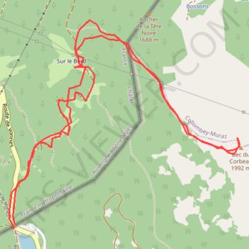 Itinéraire Bec du Corbeau, distance, dénivelé, altitude, carte, profil, trace GPS