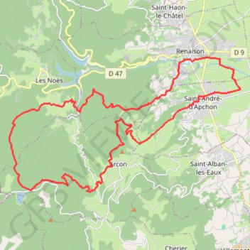 Itinéraire Randonnée des associations Renaisonnaises - Renaison, distance, dénivelé, altitude, carte, profil, trace GPS
