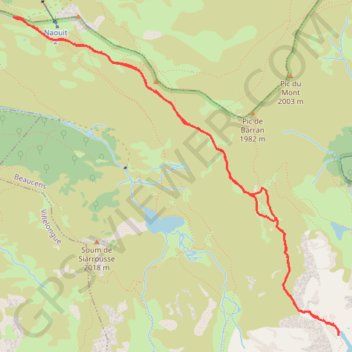 Itinéraire Lac de Bassias depuis Hautacam, distance, dénivelé, altitude, carte, profil, trace GPS