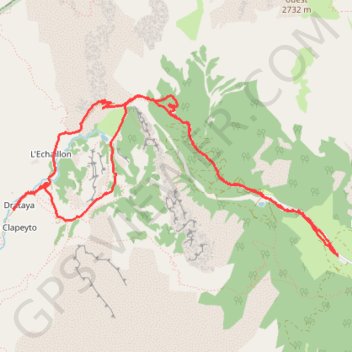 Itinéraire 08-JAN-13 15:43:23, distance, dénivelé, altitude, carte, profil, trace GPS