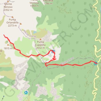 Itinéraire Haute Corse - variante GR20 - GR20 - Col di Verde - Col de la Flasca - Gialgone - Bergeries des Pozzi - Fontaine d'Isolo - Pozzi, distance, dénivelé, altitude, carte, profil, trace GPS