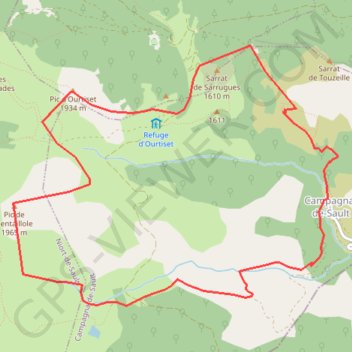 Itinéraire Pic de Bentaillole, distance, dénivelé, altitude, carte, profil, trace GPS