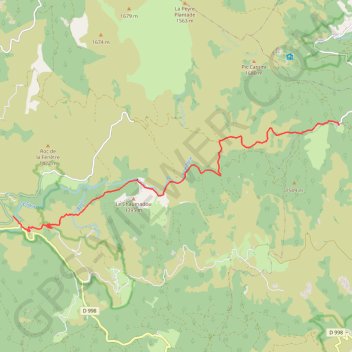 Itinéraire Sur le Gr 72 du Pont-de-Montvert au Mas-de-la-Barque, distance, dénivelé, altitude, carte, profil, trace GPS