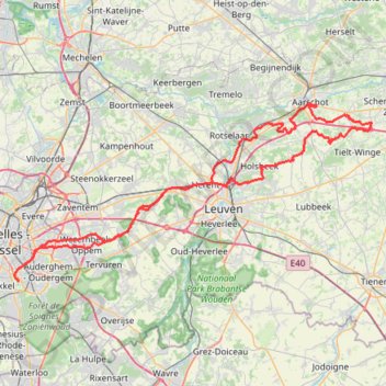 Itinéraire Sven Nys loop BDC, distance, dénivelé, altitude, carte, profil, trace GPS