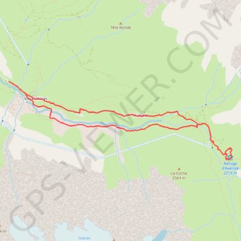 Itinéraire Refuge d'Avérole, distance, dénivelé, altitude, carte, profil, trace GPS