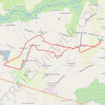 Itinéraire 7 - 10km des Foulées des Marais, distance, dénivelé, altitude, carte, profil, trace GPS