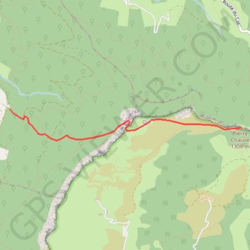 Itinéraire Pierre Chauve, distance, dénivelé, altitude, carte, profil, trace GPS