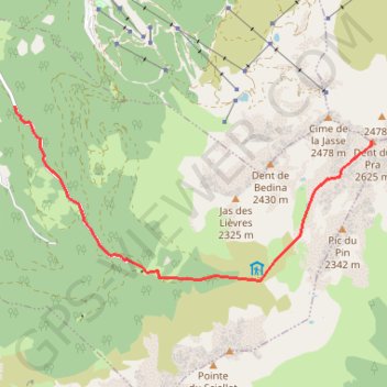 Itinéraire Dent du Pra, distance, dénivelé, altitude, carte, profil, trace GPS