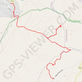 Itinéraire Cappadoce Ortahisar-Mustafapasa, distance, dénivelé, altitude, carte, profil, trace GPS