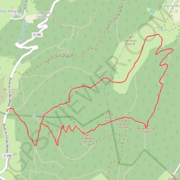 Itinéraire Le Mont Forchat - Habère Lullin, distance, dénivelé, altitude, carte, profil, trace GPS