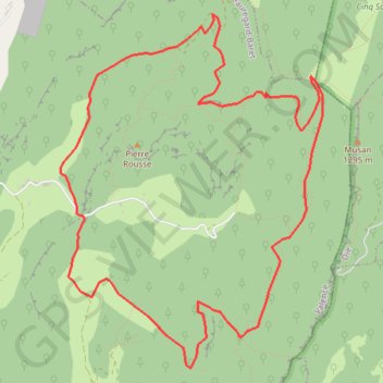 Itinéraire Pré de 5 Sous, distance, dénivelé, altitude, carte, profil, trace GPS
