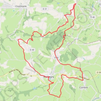 Itinéraire Randonnée La Montagnarde - Montagny, distance, dénivelé, altitude, carte, profil, trace GPS