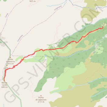 Itinéraire Monte Cardo, distance, dénivelé, altitude, carte, profil, trace GPS
