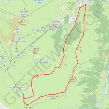 Itinéraire Cap des Hittes, distance, dénivelé, altitude, carte, profil, trace GPS