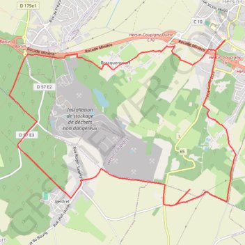 Itinéraire Hersin coupigny, distance, dénivelé, altitude, carte, profil, trace GPS