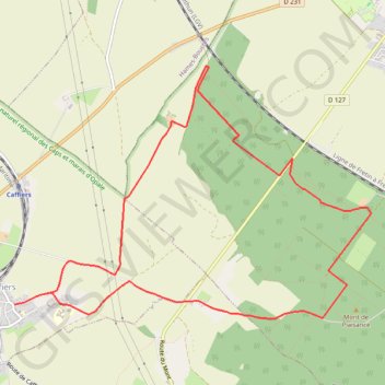 Itinéraire Les Croisettes - Caffiers, distance, dénivelé, altitude, carte, profil, trace GPS