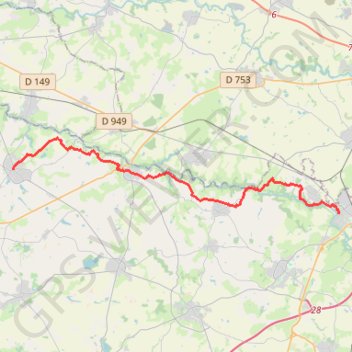Itinéraire De la Bruffière à Mortagne-sur-Sèvre, distance, dénivelé, altitude, carte, profil, trace GPS