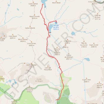 Itinéraire été 2019-J2bb-ref nice-lac long-pont du countet, distance, dénivelé, altitude, carte, profil, trace GPS