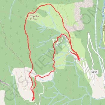 Itinéraire 2020 09 25 - bairols sylvie, distance, dénivelé, altitude, carte, profil, trace GPS