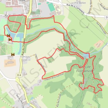 Itinéraire Embuscade - Variante 4 avec retour prairie, distance, dénivelé, altitude, carte, profil, trace GPS