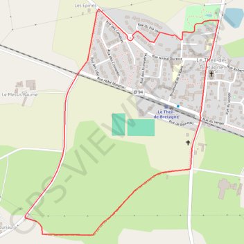 Itinéraire Circuit de Beauvais - Le Theil-de-Bretagne, distance, dénivelé, altitude, carte, profil, trace GPS