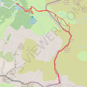 Itinéraire Soum de l'Escalette, distance, dénivelé, altitude, carte, profil, trace GPS