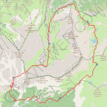 Itinéraire Trail des 5 Refuges - Passy, distance, dénivelé, altitude, carte, profil, trace GPS
