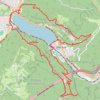 Itinéraire Départ de Nantua pour le tour du lac, distance, dénivelé, altitude, carte, profil, trace GPS