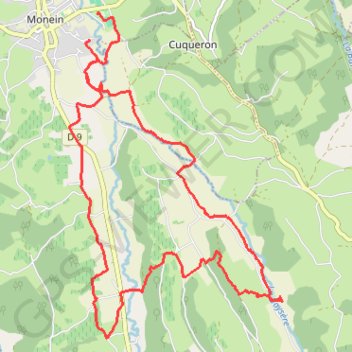 Itinéraire Sur les coteaux et vignobles de Monein, distance, dénivelé, altitude, carte, profil, trace GPS