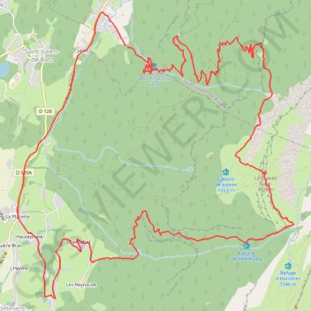 Itinéraire La Sure en boucle par le Portail de Chorolant (Chartreuse), distance, dénivelé, altitude, carte, profil, trace GPS