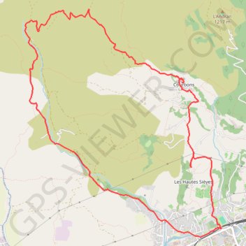 Itinéraire Autour de Courbons, distance, dénivelé, altitude, carte, profil, trace GPS