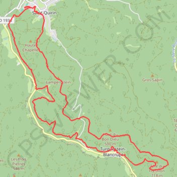 Itinéraire LE BOURGUIGNON, distance, dénivelé, altitude, carte, profil, trace GPS