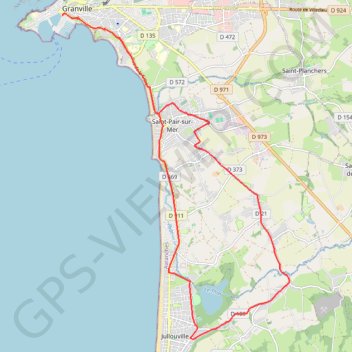 Itinéraire Cyclisme - Triathlon Granville S, distance, dénivelé, altitude, carte, profil, trace GPS