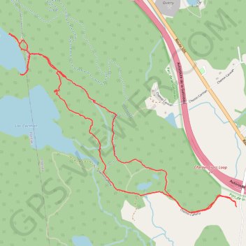 Itinéraire Lac Brown en boucle par le chemin Cafferty depuis P15, distance, dénivelé, altitude, carte, profil, trace GPS