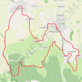 Itinéraire Notre-Dame-de-la-Roche à Mayres, distance, dénivelé, altitude, carte, profil, trace GPS