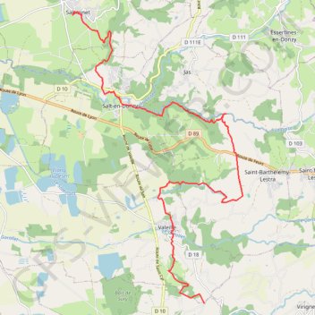 Itinéraire Salvizinet à Saint Cyr les vignes, distance, dénivelé, altitude, carte, profil, trace GPS