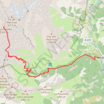 Itinéraire Vieux Chaillol, distance, dénivelé, altitude, carte, profil, trace GPS