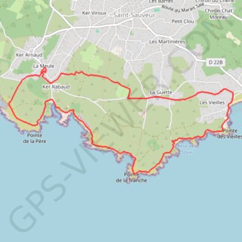 Itinéraire La Sente de la Meule - L'île d'Yeu, distance, dénivelé, altitude, carte, profil, trace GPS