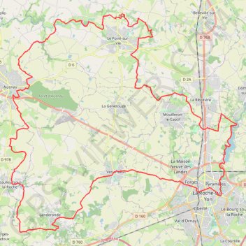 Itinéraire Entre Vie et Yon, distance, dénivelé, altitude, carte, profil, trace GPS