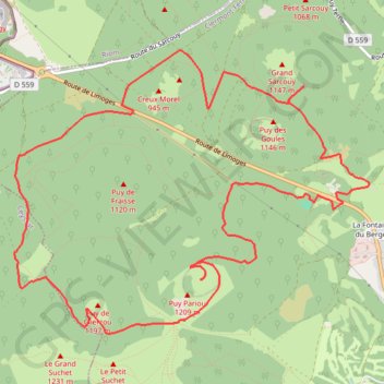 Itinéraire Au coeur des puys du Parc des Volcans, distance, dénivelé, altitude, carte, profil, trace GPS
