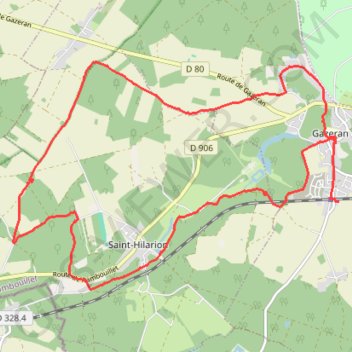 Itinéraire Gazeran vallée de la Guéville, distance, dénivelé, altitude, carte, profil, trace GPS