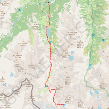 Itinéraire Refuge de Bayssellance, distance, dénivelé, altitude, carte, profil, trace GPS