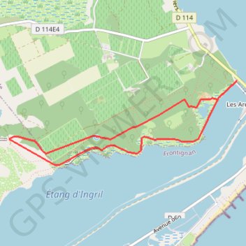 Itinéraire Vic la Gardiole - bois des aresquiers, distance, dénivelé, altitude, carte, profil, trace GPS
