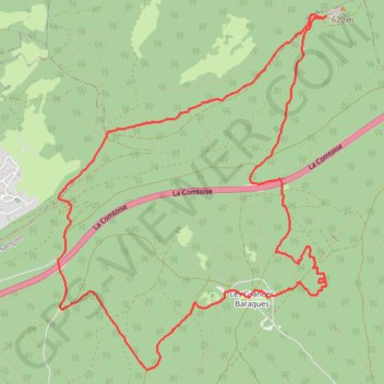 Itinéraire Fort de la Dame Blanche - Forêt de Chailluz, distance, dénivelé, altitude, carte, profil, trace GPS