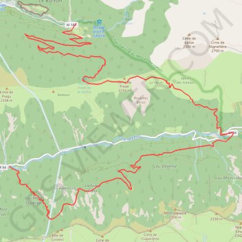 Itinéraire Cime du Pisset et Vallon de Marre, distance, dénivelé, altitude, carte, profil, trace GPS