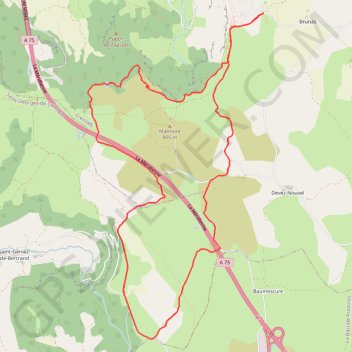 Itinéraire Cap de Coste, distance, dénivelé, altitude, carte, profil, trace GPS